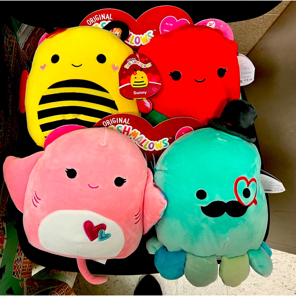 **PRICE DROP**Bundle of Eiko, Saxa, Sunny, & Walsh 8” Squishmallow